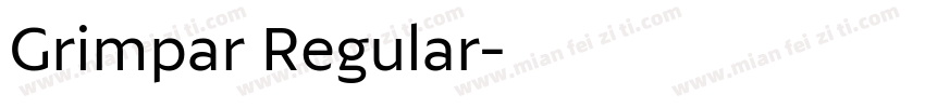 Grimpar Regular字体转换